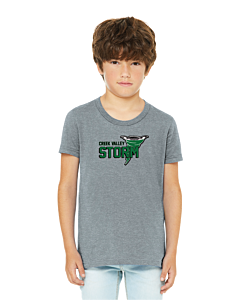 BELLA+CANVAS® Youth Jersey Short Sleeve Tee - Logo 2 - DTG-Athletic Heather
