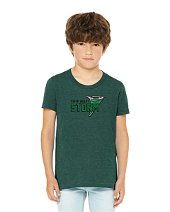 BELLA+CANVAS® Youth Jersey Short Sleeve Tee - Logo 2 - DTG-Heather Forest