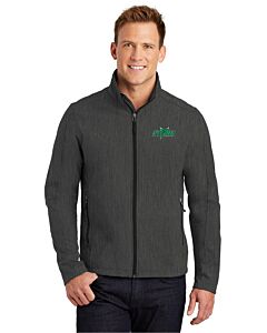 Port Authority® Core Soft Shell Jacket - Embroidery -Black Charcoal Heather