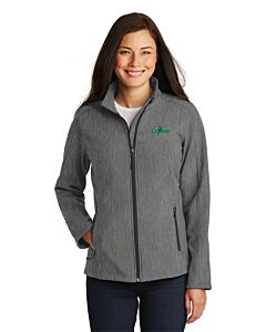 Port Authority® Ladies Core Soft Shell Jacket - Embroidery -Pearl Gray Heather