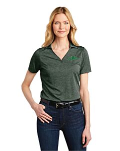 Port Authority® Ladies' Shadow Stripe Polo - Embroidery-Deep Forest Green