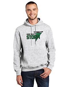 Port &amp; Company® Essential Fleece Pullover Hooded Sweatshirt - Logo 2 - DTG-Ash