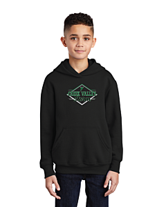 Port & Company® Youth Core Fleece Pullover Hooded Sweatshirt - Logo 1 - DTG