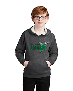 Sport-Tek® Youth Drive Fleece Pullover Hoodie - Logo 2 - DTG-Graphite Heather